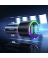 Joyroom car charger 2 x USB with backlight 24W black (JR-CL10)