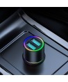 Joyroom car charger 2 x USB with backlight 24W black (JR-CL10)
