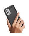 Carbon Case silicone case for Nokia X30 - black