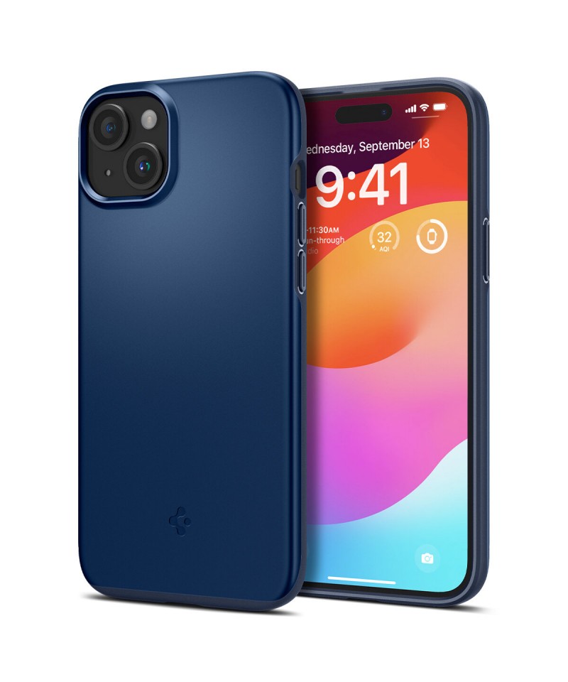 Spigen Thin Fit iPhone 15 Plus Case - Blue