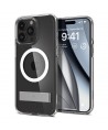 Spigen Ultra Hybrid S MagSafe Case with Stand for iPhone 15 Pro - Transparent