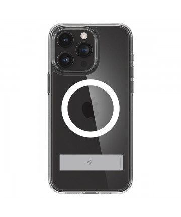 Spigen Ultra Hybrid S MagSafe Case with Stand for iPhone 15 Pro - Transparent