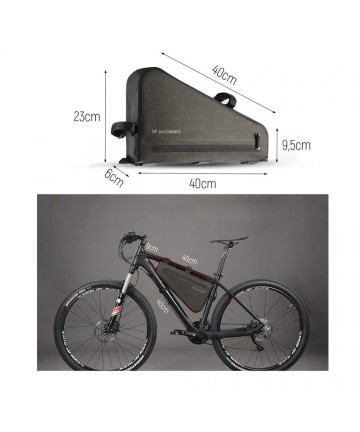 Wozinsky Bicycle Frame Bag 3.5L Gray (WBB15BK)