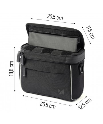Wozinsky Handlebar Bag Bike Shoulder Bag Black (WBHBB-01)