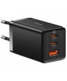 GaN 2xUSB C 1xUSB 65W fast charger Baseus GaN5 Pro + USB C - USB C 100W cable - black