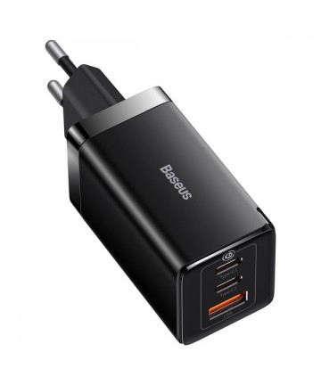 GaN 2xUSB C 1xUSB 65W fast charger Baseus GaN5 Pro + USB C - USB C 100W cable - black