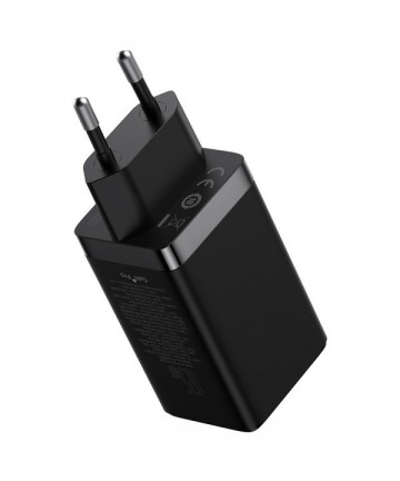 GaN 2xUSB C 1xUSB 65W fast charger Baseus GaN5 Pro + USB C - USB C 100W cable - black