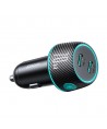 2x USB C 70W car charger with LED backlight Joyroom JR-CCN02 - black