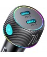 2x USB C 70W car charger with LED backlight Joyroom JR-CCN02 - black