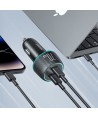 2x USB C 70W car charger with LED backlight Joyroom JR-CCN02 - black