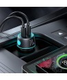 2x USB C 70W car charger with LED backlight Joyroom JR-CCN02 - black