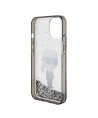 Karl Lagerfeld KLHCP15SLKKNSK iPhone 15 6.1" transparent hardcase Liquid Glitter Ikonik