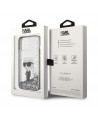 Karl Lagerfeld KLHCP15SLKKNSK iPhone 15 6.1" transparent hardcase Liquid Glitter Ikonik