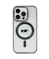 Karl Lagerfeld KLHMP15SHKHNOTK iPhone 15 6.1" transparent hardcase IML Karl`s Head MagSafe