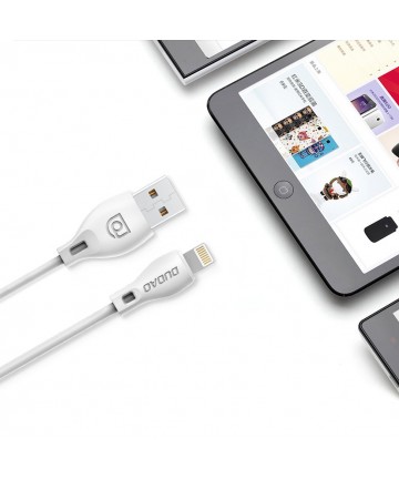 Dudao cable USB / Lightning 2.1A cable 2m white (L4L 2m white)