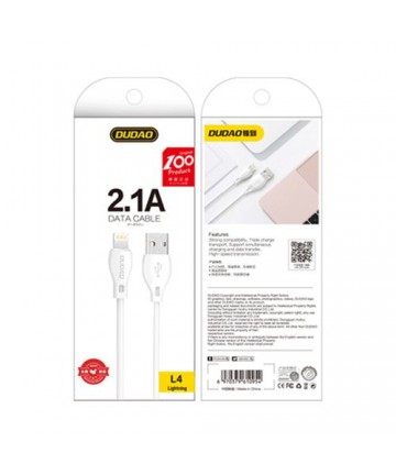 Dudao cable USB / Lightning 2.1A cable 2m white (L4L 2m white)
