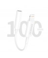 Dudao audio adapter headphone adapter from Lightning to 3.5 mm mini jack white (L16i white)