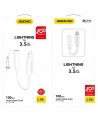 Dudao audio adapter headphone adapter from Lightning to 3.5 mm mini jack white (L16i white)
