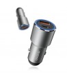 Dudao USB / USB Car Charger Type C Power Delivery Quick Charge 22.5 W Gray (R4PQ)