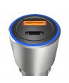 Dudao USB / USB Car Charger Type C Power Delivery Quick Charge 22.5 W Gray (R4PQ)