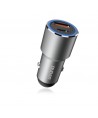 Dudao USB / USB Car Charger Type C Power Delivery Quick Charge 22.5 W Gray (R4PQ)