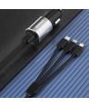 Dudao 3in1 USB car charger 3,4 A built-in cable Lightning / USB Type C / micro USB black (R5ProN black)