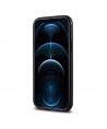 iCarer Leather Oil Wax case covered with natural leather for iPhone 12 Pro Max black (ALI1206-BK)