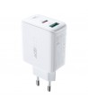 Acefast wall charger USB Type C / USB 32W, PPS, PD, QC 3.0, AFC, FCP white (A5 white)