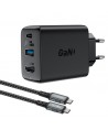 Acefast 2in1 charger GaN 65W USB Type C / USB, adapter HDMI adapter 4K 60Hz (set with cable) black (A17 black)