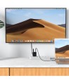 Acefast 2in1 charger GaN 65W USB Type C / USB, adapter HDMI adapter 4K 60Hz (set with cable) black (A17 black)