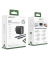 Acefast 2in1 charger GaN 65W USB Type C / USB, adapter HDMI adapter 4K 60Hz (set with cable) black (A17 black)