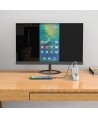 Acefast 2in1 charger GaN 65W USB Type C / USB, adapter adapter HDMI 4K @ 60Hz (set with cable) white (A17 white)