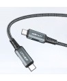 Acefast 2in1 charger GaN 65W USB Type C / USB, adapter adapter HDMI 4K @ 60Hz (set with cable) white (A17 white)