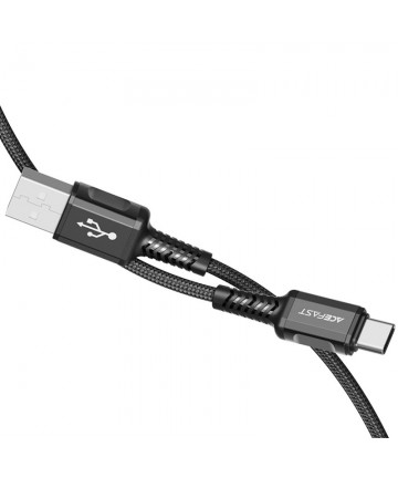Acefast USB cable - USB Type C 1.2m, 3A black (C1-04 black)