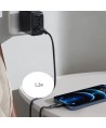 Acefast USB cable - USB Type C 1.2m, 3A black (C2-04 black)