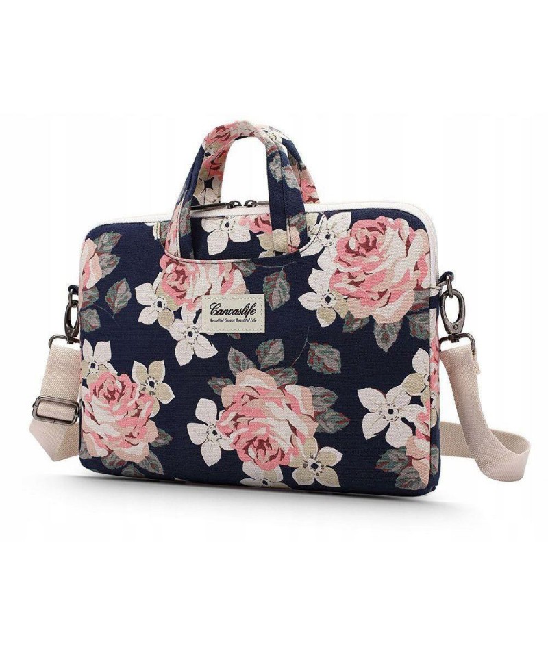Canvaslife Briefcase Laptop Bag 15-16'' - Navy Blue/Pink