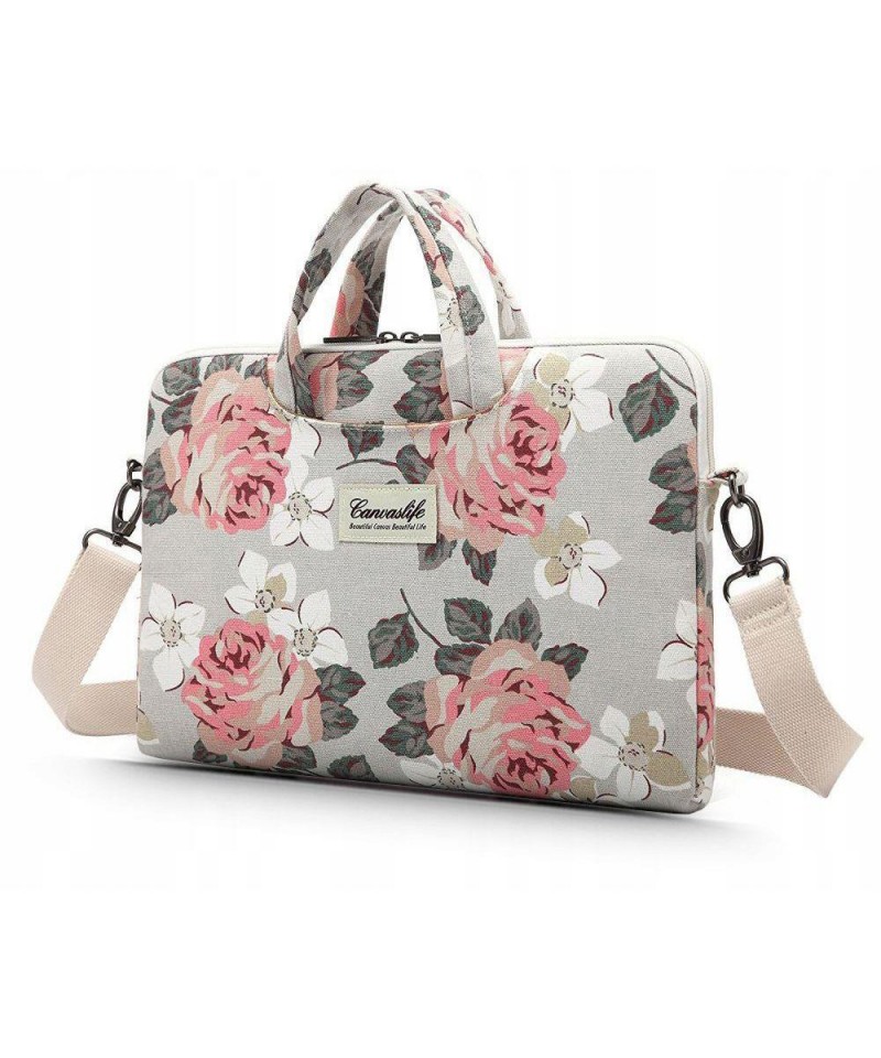 Canvaslife Briefcase Laptop Bag 15-16'' - White/Pink