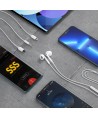 Dudao in-ear headphones with USB Type-C connector white (X14PROT)