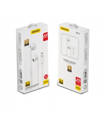 Dudao in-ear headphones with USB Type-C connector white (X14PROT)