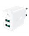Acefast charger 2x USB 18W QC 3.0, AFC, FCP white (A33 white)