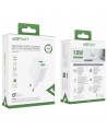 Acefast charger 2x USB 18W QC 3.0, AFC, FCP white (A33 white)