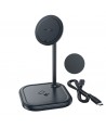 Acefast 15W Qi Wireless Charger for iPhone (with MagSafe) and Apple AirPods Stand Holder Magnetic Holder Gray (E6 gray)