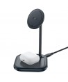 Acefast 15W Qi Wireless Charger for iPhone (with MagSafe) and Apple AirPods Stand Holder Magnetic Holder Gray (E6 gray)