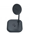Acefast 15W Qi Wireless Charger for iPhone (with MagSafe) and Apple AirPods Stand Holder Magnetic Holder Gray (E6 gray)