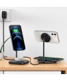 Acefast 15W Qi Wireless Charger for iPhone (with MagSafe) and Apple AirPods Stand Holder Magnetic Holder Gray (E6 gray)