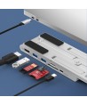 Choetech stand multifunctional station for laptop PD / USB-C HDMI (4K / 30Hz) / 2xUSB-A / 1xUSB-C / 1xSD / 1xTF black (HUB-M43)