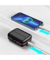 Choetech TWS wireless headphones waterproof with solar panel and built-in 2500mAh powerbank black (BH-T05)