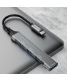 Dudao HUB 4in1 USB-C - 4x USB-A (3 x USB2.0 / USB3.0) 6.3cm black (A16T)