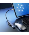 Dudao HUB 4in1 USB-C - 4x USB-A (3 x USB2.0 / USB3.0) 6.3cm black (A16T)