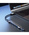 Dudao HUB 4in1 USB-C - 4x USB-A (3 x USB2.0 / USB3.0) 6.3cm black (A16T)